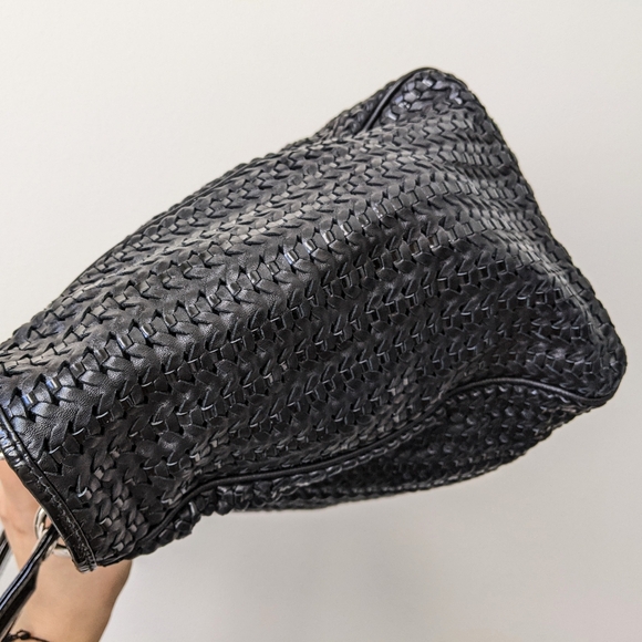 Christian Dior Black Woven Leather Medium Soft Lady Dior Tote Bag - Picture 5 of 16